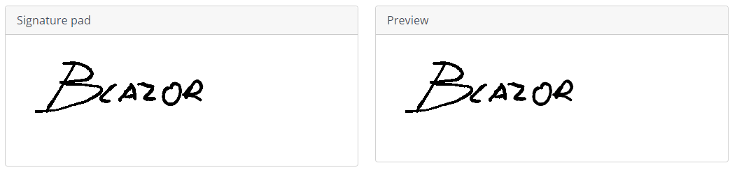 Feature SignaturePad component